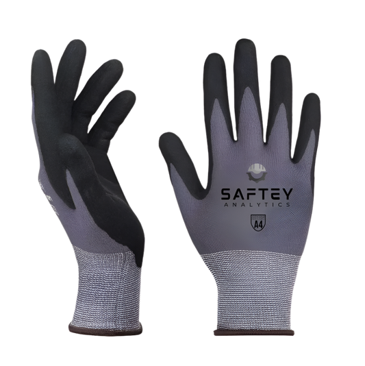 ANSI A4 Liquid Repellent Nitrile Work Gloves